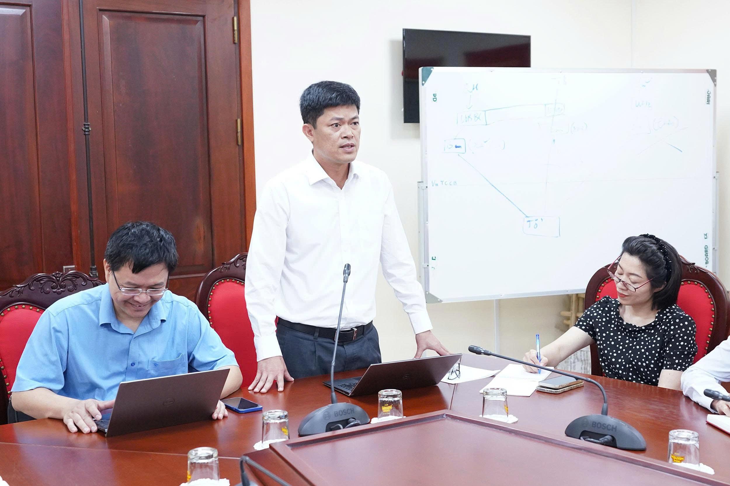 Cục trưởng Cục Quản trị Phạm Đức Thảo phát biểu